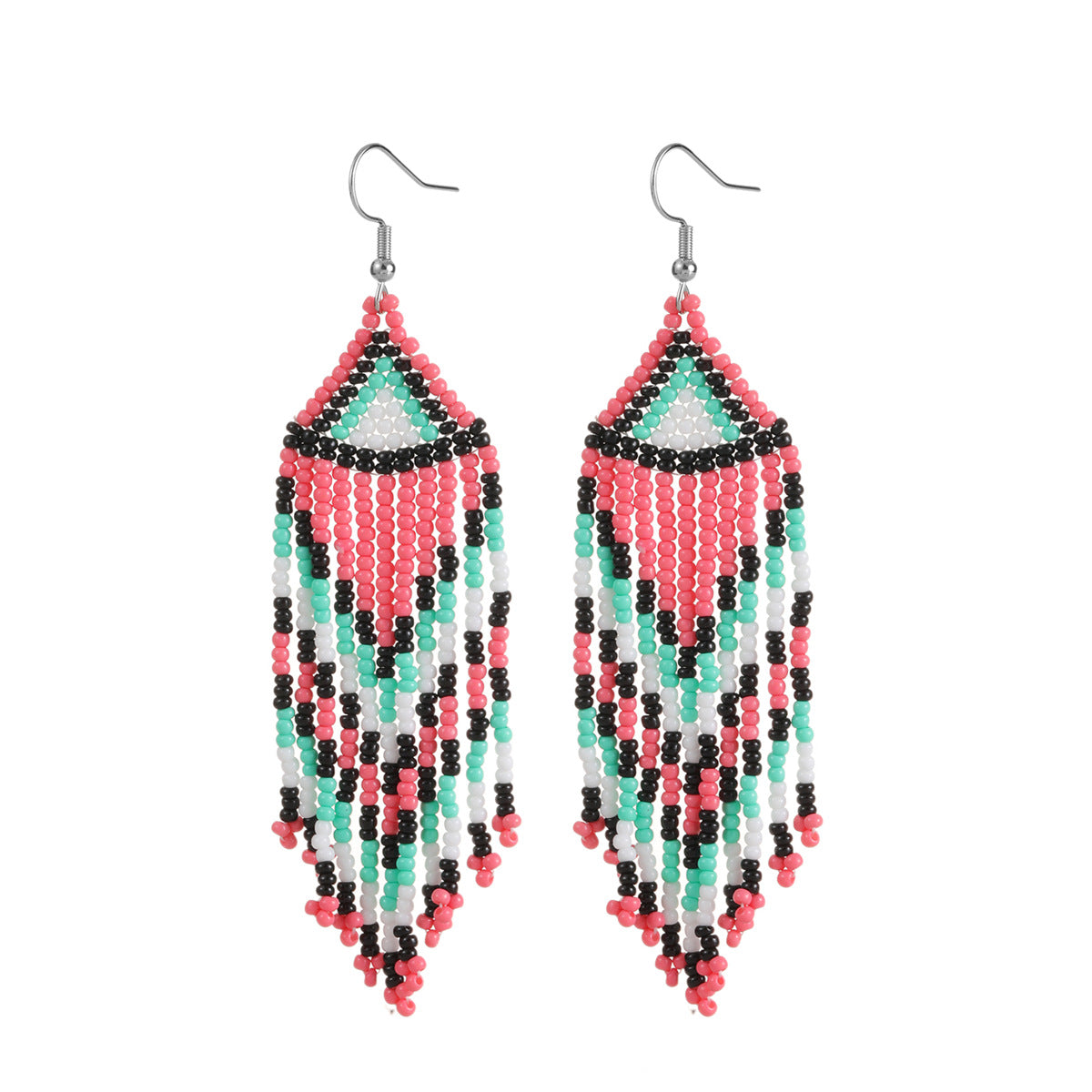 Wholesale Colorful Rice Beads Tassel Earrings